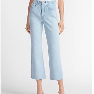 Express Denim High Waist Cropped